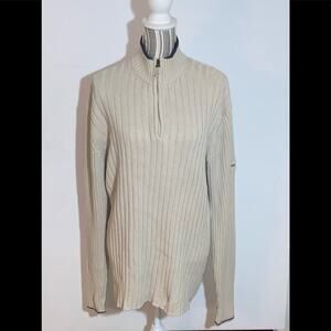 DKNY MENS 1/4 ZIP SWEATER SIZE XL